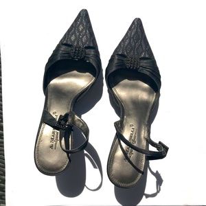 COPY - A. Marinelli Black Formal Heels 7.5 shimmery